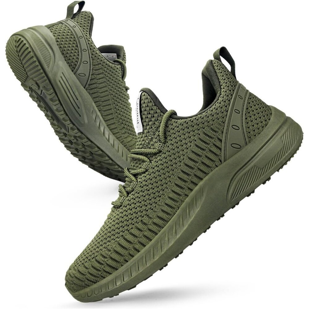 Women's Olive Green Tennis Running Walking Shoes Lightweight Casual Sneakers